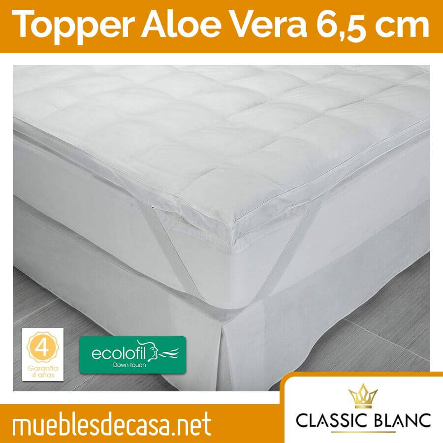 Topper Viscoelástico 3 cm microfibra Classic Blanc