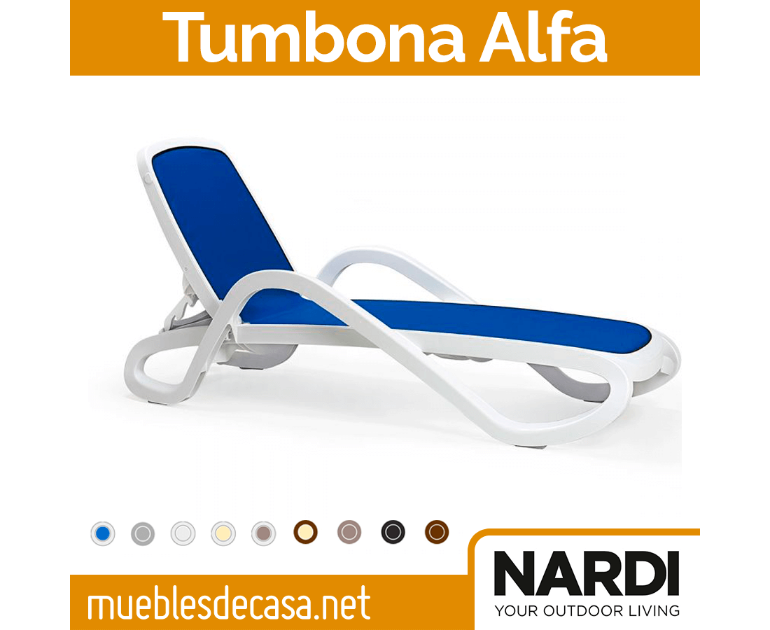 Tumbona reclinable con reposa brazos Alfa Nardi